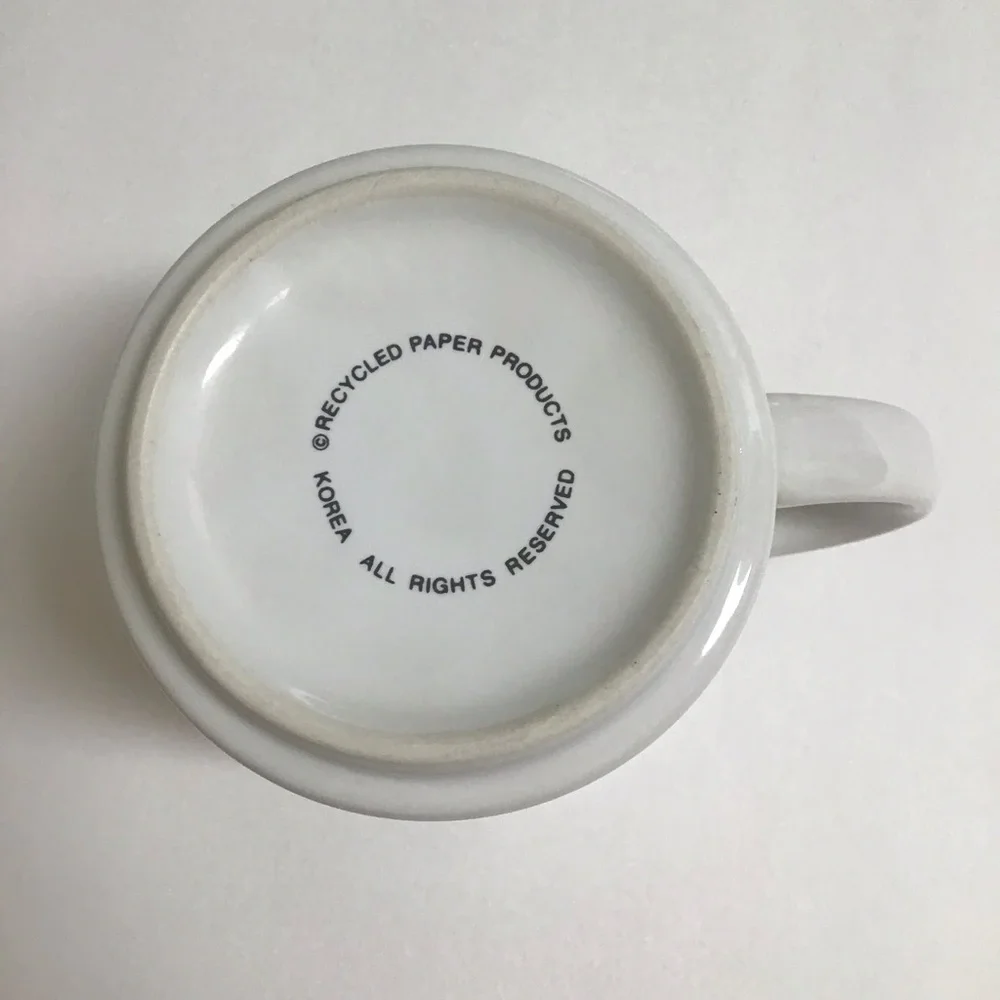 Left Handers Coffee Mug Cup Lefties Book LOT 1980’s Gift Kitchen Vintage Korea